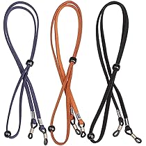 Gosknor 10 Stück Brillenbänder - Verstellbare Brillenhalter Schwarz