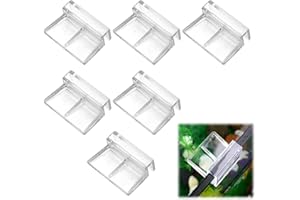 Tokaneit Glasabdeckungs Clips für Aquarien,Glasabdeckung Clip,Acrylglas Abdeckungsclip,Glasabdeckung Clip Unterstützung Halter,Halterung für Aquarien,Universalhalter für Glasabdeckung 6 Stück 6mm