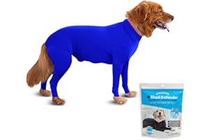 Shed Defender Body Suit for Dogs – Original –Anti Shedding Shirt, Reduce Dog Hair, Dog Onesie Surgery Recovery Suit, Anxiety, Calming, Car Seat Cover, E-Collar, Hot Spots, Jumpsuit(Royal Blue, XXL)