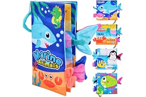 TERRIFI Baby Soft Cloth Books, Sensory Touch and Feel Crinkle Books for Newborns 0-6 Months, Ideal Fabric Book Gift for 1-Year-Old Boys & Girls