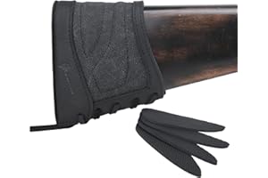 Tas Trost Leder Jagdgewehr-Rückstoßdämpfer,Schrotflinten-Kolbenschutz Gewehrkolben