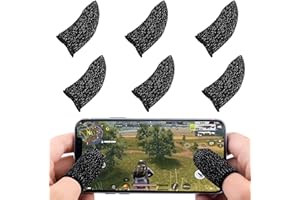 Newseego PUBG Mobile Game Finger Sleeve [6er Pack], Touch Screen Fingerhülse Atmungsaktiv Anti-Sweat-empfindliche Ziel- und Zieltasten für Überlebensregeln/Knives Out für Android & IOS - Schwarz