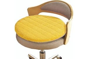 SDNAM Cojín Redondo para Silla Cocina 30/35/40/45 Antideslizante Cojín de Asiento Redondo Cojin Taburete Redondo Interior/Exterior para Comedor, Terraza, jardín, Hogar, Oficina(H10,Diameter 40cm)