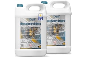 ‎GIDELI GiDeli Bremsenreiniger 2X 5L - für Auto, Motorrad & Fahrrad - entfernt Öl, Fett, Bremsstaub, Klebereste - Werkstatt-Entfetter, schnell trocknend, rückstandsfrei