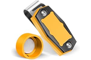 PULUOLE Magnetic Pool Chalk Holder, Portable Pool Cue Chalk Holder with Fixed Clip, Snooker Chalk Holder, Aluminum Alloy Snooker Accessories，Fits Standard Pool Chalk