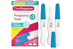 SOL 3pk Clear Response Midstream Early Detection Pregnancy Test - 99% Accurate After First Missed Period - Easy Instructions, Foil Wrapped, Reliable Testing, Long Expiry, and Affordable Peace of Mind