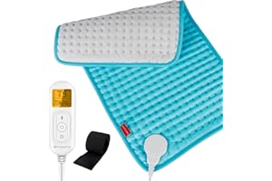 Comfytemp Manta Electrica Vestible, Manta Eléctrica para Espalda, Cuello, Hombros y Vientre, Almohadilla Térmica Eléctrica con 9 Configuraciones de Calor y Apagado Automático Lavable 30x60cm