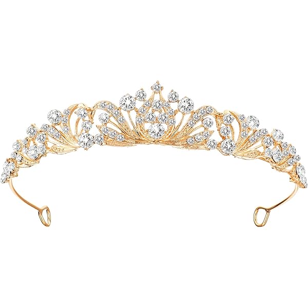 WINOMO bruiloft bruid diadeem kristal strass tiara haarband met kam (zilver