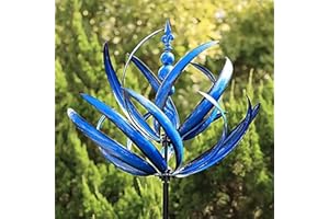 XZBLING Garden Wind Spinner, Metal Wind Spinners For Yard And Garden, Decorative Harlow Wind Spinner With Stake, Metal Garden Sculptures, Yard Art Garden Lawn Decor