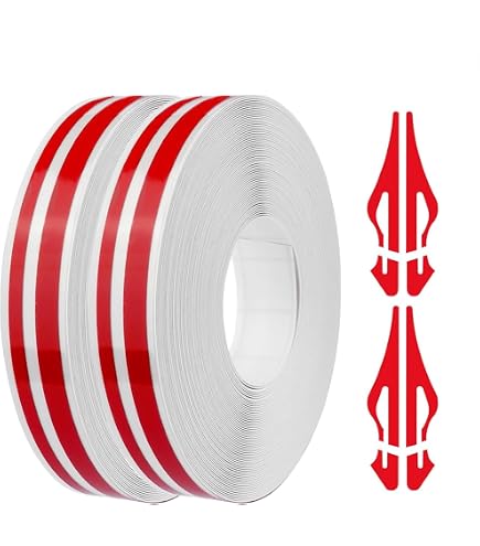 Bande Adhésive Triple Ligne Voiture 16 Mm X 10 M – Vinyle Cast Blanc, Thermoformable Et Résistant