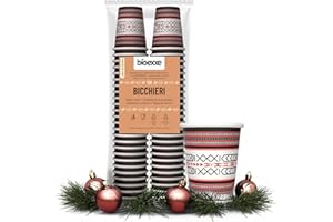 bioexxe Bicchierini Caffè Carta 100Pz da 90ml - Bicchieri Caffe Biodegradabili da 90ml - Bicchieri Caffe Carta Resiste a Bevande Fino ai 85°/90°- Monouso Ecologici Bio