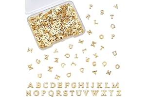 OLYCRAFT 260pcs lettre Dorée en Résine 26 styles Breloques de Remplissage D'Alphabet pour la Fabrication de Bijoux Accessoires Décoration D'Ongles pour Bricolage Bijoux Artisanaux