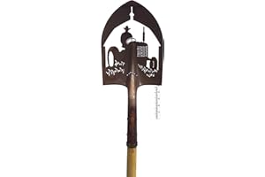 Crispe home & garden Edelrost Deko-Schaufel mit Regenmesser - Traktor - Gartendekoration für außen, Höhe: 180 cm