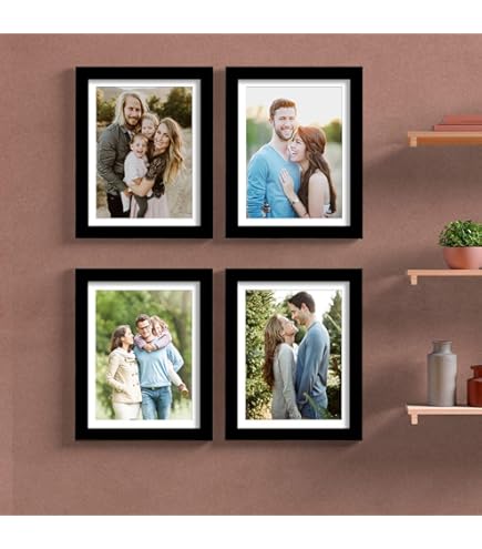 UGUCYUI-15x20 Picture Frame Set Of 3, Black Engineered Wood Frame 15 X 20 Inch Picture Poster Photo Light Weight 15 20 Frame Wood Grain Wall 3 Pack Black