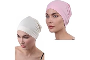 DERESINA HEADWEAR Gorro Oncológicos de Bambú para Dormir Hombre y Mujer, Suave y Transpirable, Gorros para Quimioterapia Pérdida de Cabello, Turbantes Quimio, Antideslizante, Cómodo, Uso Interior y Exterior - Deresina
