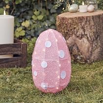 Lights4fun LED Osterhase Deko – 36 Cm Hoch, Batteriebetrieben Mit Timer, Für Innen & Außen (IP44)