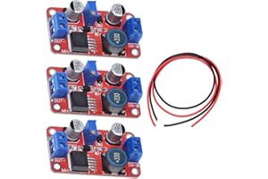 Youmile 3 sztuki XL6019 DC-DC Buck Boost moduł przetwornika 5 V 6 V 12 V 24 V 3-35 V do 5-40 V 5 A Step-Up regulator napięcia, moduł zasilania z kablem 24AWG