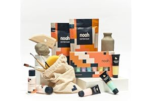 NOAH'S BOX noah Pottery Kit for Beginners - Set Includes Air Dry Clay, Tool Kit and Acrylic Paints - Craft Set (White Clay/Pastel Paint)