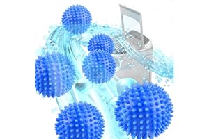 Gloryit 6 Pezzi Palle Asciugatrice Palla da Bucato Asciugatrice Riutilizzabili Palline Palline Lavatrice Sfera per Asciugare Il bucato per la Pulizia dei Vestiti a Casa(Blu)