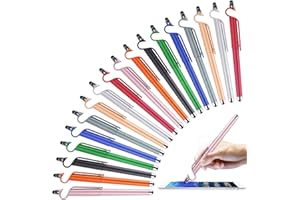 18PCS Bolígrafos Stylus Capacitivos, Chostky 3 en 1 Bolígrafo Stylus Pantalla Táctil Soporte de Teléfono Bolígrafos Stylus Capacitivos para Todos los Dispositivos de Pantalla Táctil