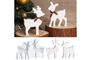 ‎EPODA EPODA Gießform Elch Silikonform Weihnachten Kerzenhalter DIY Silikon Gießformen Kerzen Kerzenformen Gießen Handwerk Dekoration Elch