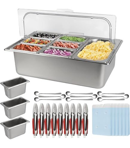 WEIGR 6 vakken, ingrediëntenhouder, houder, roestvrij staal