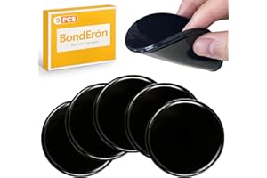 BondEron 5 Stück Nano Gel Antirutschpads (8CM), Waschbar Wiederverwendbar Auto Armaturenbrett Matte, Stark Haftend rutschfest für Handy Schlüssel & Kleinigkeiten, Schwarz