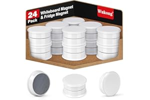 Wukong 24 aimants forts pour tableau magnétique, blancs, petits aimants pour tableau blanc, pour école, réfrigérateur, casiers et photos