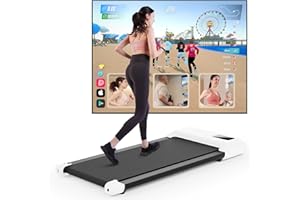 ‎DEERRUN DeerRun Walking Pad Raceable,Laufband für Zuhause bis 136kg, Laufband Schreibtisch mit App, Treadmill Leise 2,5PS mit Professionelle Trainingskurse & Multi-Runner-Rennen