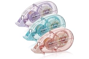 NVGVUP 3 Stück Kleberoller, 8mm x 10m Fotokleber Klebemaus, Doppelseitig Selbstklebend Klebemaus zum Basteln, Starker Kleberoller Maus für Kinder Schule Scrapbook Fotoalbum Basteln DIY