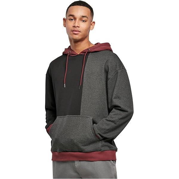 Pegador Pike Oversized Hoodie Herren - Maroon Red Gewaschener Übergröße Kapuzenpulli