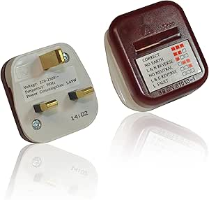 UK Mains Power Plug 13A 250v Socket Tester Wiring Safety Checker