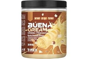 Crema Proteica Spalmabile 250g Con Proteine del Siero Latte, Senza olio di palma - T-Rex Integratori (Buena, 250 g (Confezione da 1))