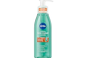 ‎NIVEA NIVEA Derma Skin Clear Waschgel, Cleanser für ein sichtbar verbessertes Hautbild, effektive Gesichtsreinigung für unreine Haut mit Salicylsäure & Niacinamid (150 ml)