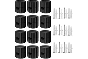 QuirkLz Set di 12 Decentratore Parete e Soffitto, Decentratore da Soffitto, decentratore lampadario, Ideali per Montaggio cavo elettrico Fai da Te - Include Viti e Tasselli