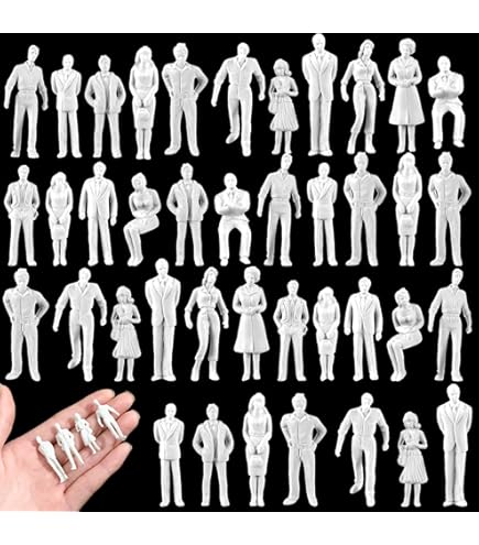 24pcs Ini People Figure In Iniatura Figure, Figure Di Piccole Persone - Foto 14