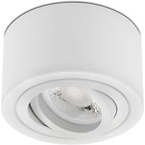 Lambado Premium LED Aufbau-Deckenstrahler Set – 5W, Dimmbar, 4000K Neutralweiß, Alu Gebürstet, Ø 90 Mm