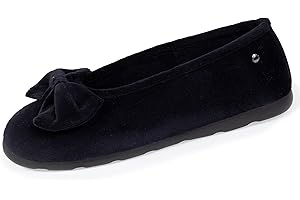 Isotoner Chaussons pantoufles Ballerines femme ultra confortables (technologie everywear™), intemporelles et faciles à enfiler