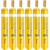 Mr. Butler Soda Maker CO2 Gas Cylinder, Pack of 6, Steel