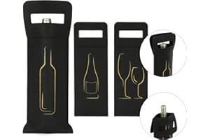 Nordstern® Bolsas de regalo de fieltro para botellas de vino, licor y champán – Juego de 3