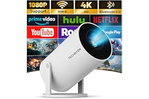 Technyon HY300 PRO+ 2025 | 1080P Full HD WiFi Projector with Android 11.0 – 12000 Lumens Portable Home Theater & Outdoor Movie Projector | Screen Mirroring for iOS/Android | Gaming & HDMI Compatible