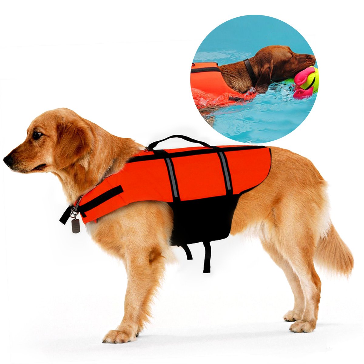 Ploopy Dog Lifejacket, Dog or Cat Life Preserver, Doggy Life Jacket
