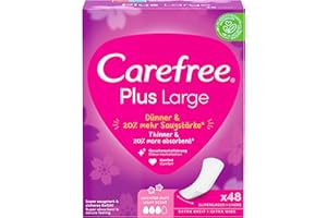 Carefree Salvaslip Plus Large z lekkim zapachem, super chlonne, aby natychmiast zawierac plyny, duzy rozmiar, 48 sztuk
