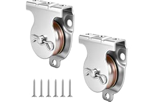 DONGFENGLION 2 Stück Umlenkrollen Für 190 kg Tragen, Umlenkrolle Stahlseil Verzinkt, Robuste Eisen Seilrolle, Stabile Umlenkrollen Für Umlenkrolle Seilwinde, Outdoor Lastenheber Mit Schrauben