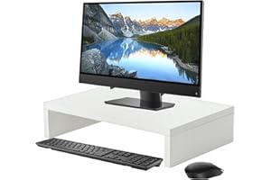 FURNITABLE Supporto Monitor Scrivania,pc Fisso Stampante Monitor da Scrivania,36x24x8.5cm, 1pcs, Bianco