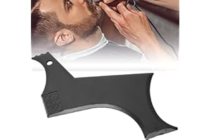 YUYTE Herramientas para Dar Forma a la Barba, Plantilla para Dar Forma a la Barba, Peinado para la Barba Plantilla de Belleza de Barba para Recortar la Línea del Cabello de Plásticos Negros