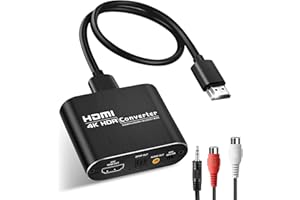 avedio links HDMI Audio Extractor, 4K@60Hz hdmi zu Optical Toslink SPDIF + 3,5mm AUX Stereo, HDMI ARC audio Converter Adapter Splitter Unterstützung HDCP1.4 1080P 3D