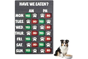 lasuroa Hundefütterungstabelle, Magnetisch Haben Wir Gegessen Fütterungserinnerungs Tracker Montag Bis Sonnta AM/PM Erinnerung Hund Hat Gefressen Schild für Haustiere Katzen und Welpen