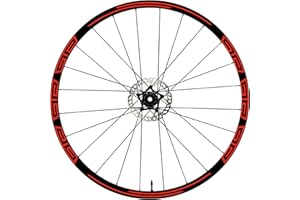 DualColorStampe Autocollants Jantes Vélo 26" - 27,5" - 28-29" Pouces Roue Vélo VTT Stickers Jantes VTT Accessoires VTT B0048 (26" Pouces, Rouge Fluorescent)