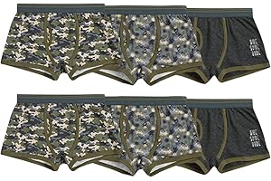 SOCKSVILLE Boys Boxers 6 Pack | Camo, Dino, Race, Game, Football, Shark | 95% Cotton, Super Soft, Animals, Nature, Sports, Design | Comfortable, Breathable, Lightweight, Toddler, Underwear | 2-13 Years Old
